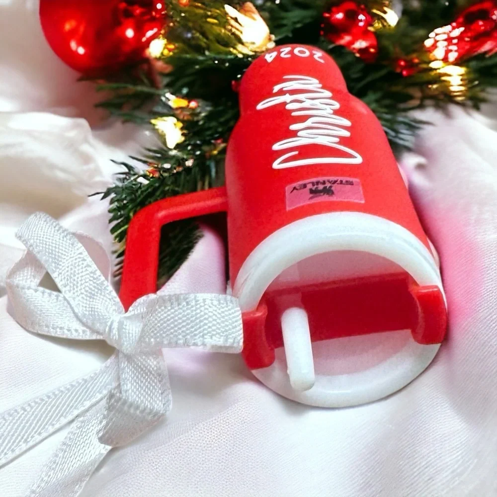 Personalized Christmas Ornaments: Mini Stanley Cup Ornaments. Cash Holder.